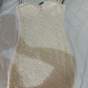 Elegant White Lace Dress